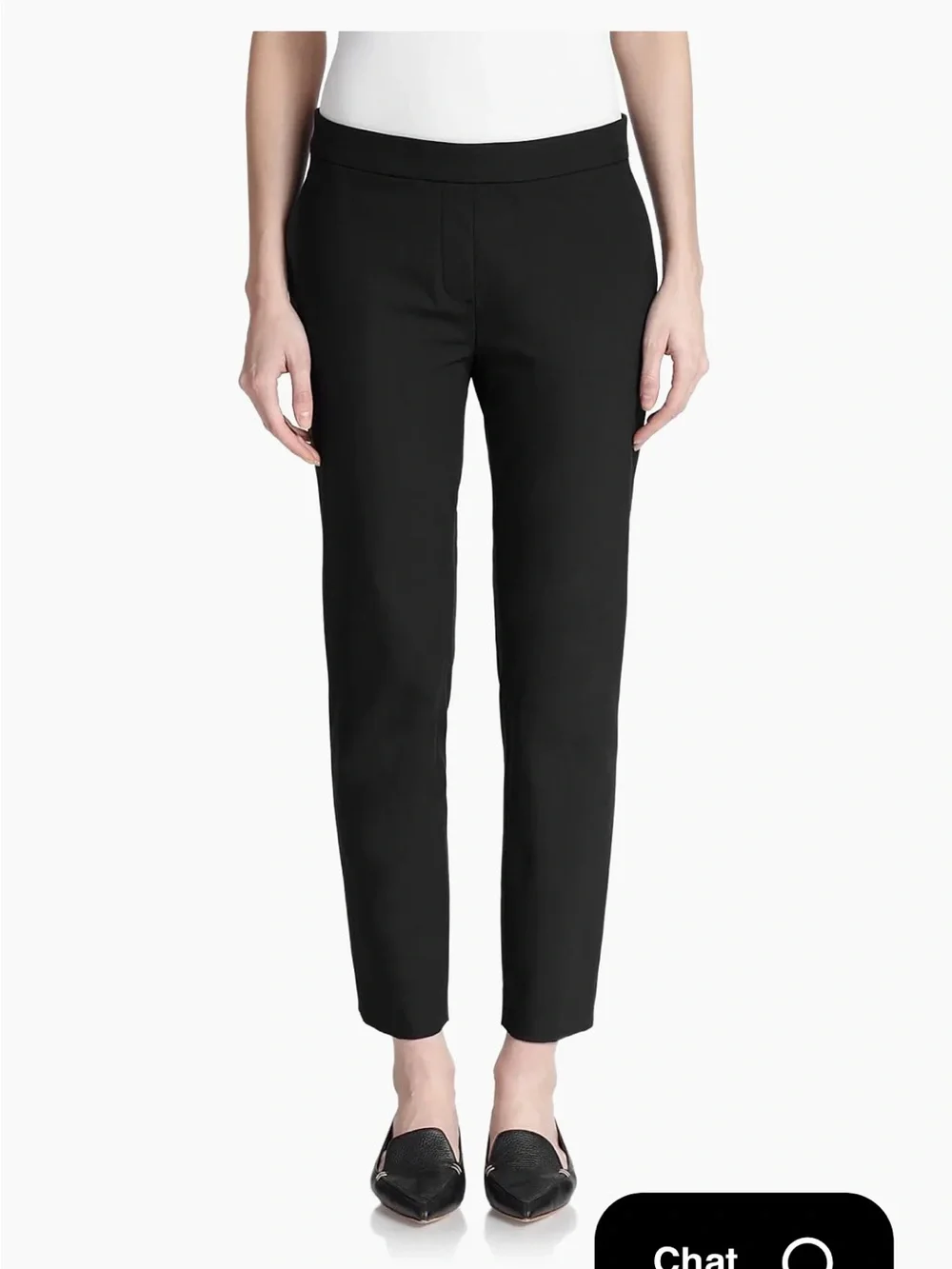 THEORY Thaniel Cropped Black Slim Trousers Size 2 New With Tags - Picture 14 of 15